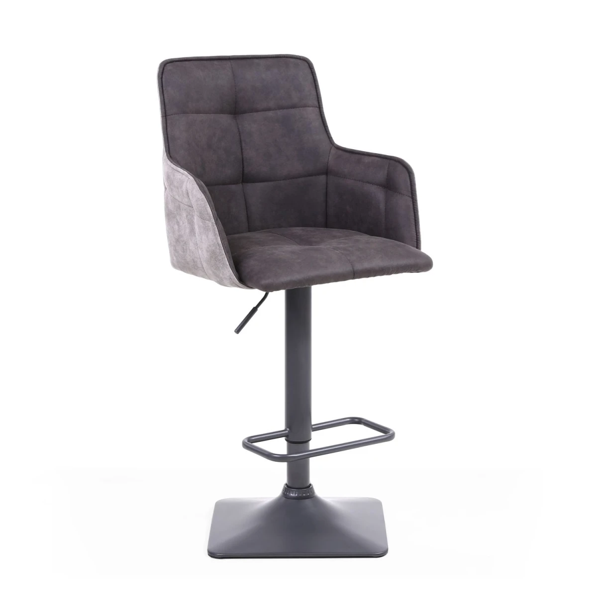 Castellan Suede Effect Dark Grey Bar Stool