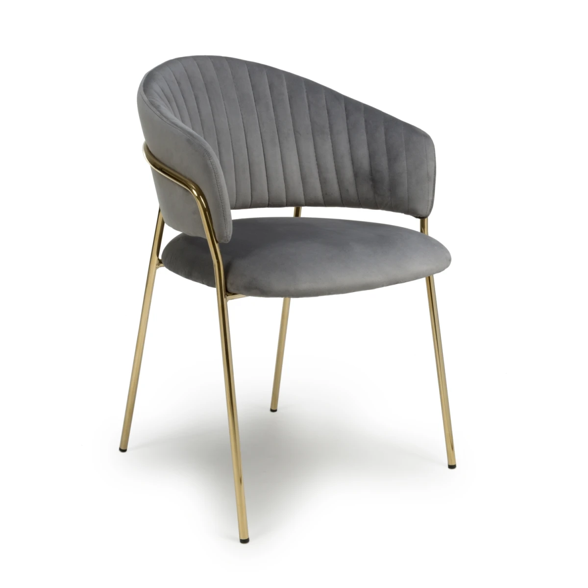 Kayo Brushed Velvet Grey Dining Chair