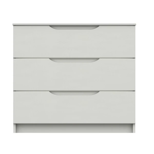 Sinata Gloss 3 Drawer Chest Fully Assembled