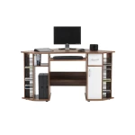 Johnson Exec Desk Corisner Walnut White - Image 2