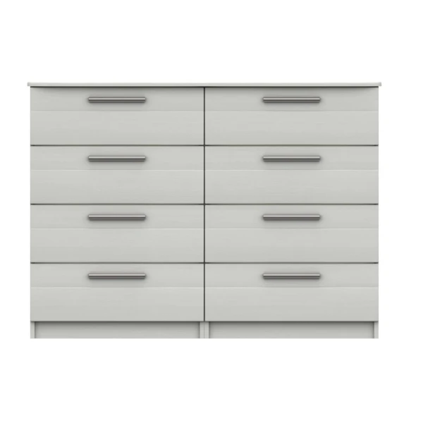 Midas Four Drawer Double Chest - White Woodgrain