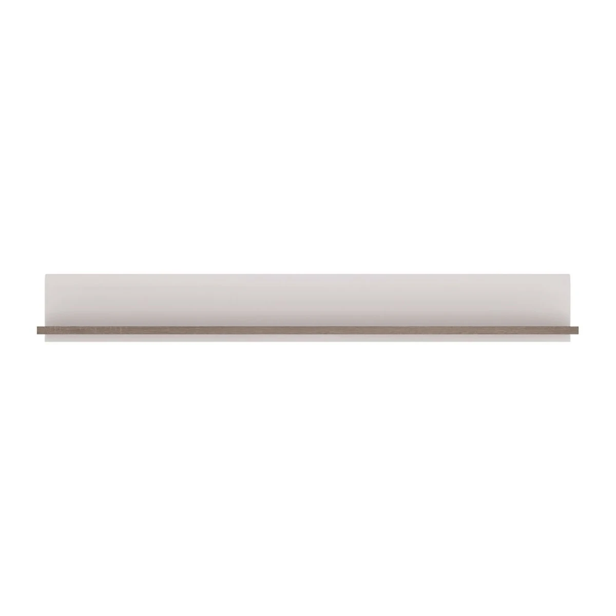White Wall Shelf With Truffle Oak Trim - Image 2