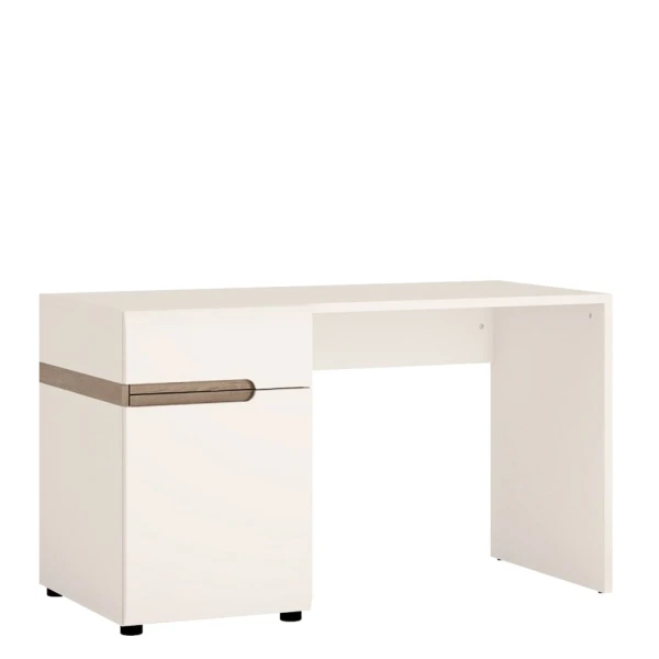 Shell Desk in white an Truffle Oak Trim