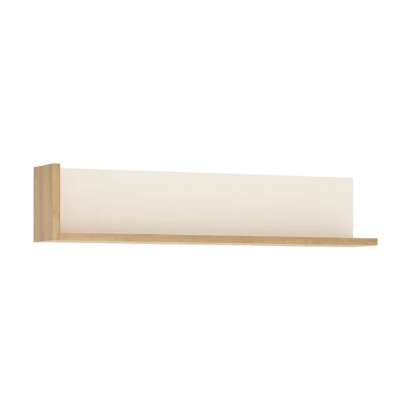 Lion 120Cm Wall Shelf In Riviera Oak/White