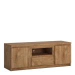 Alivieri 2 Door 1 Drawer 136 Cm Wide TV Cabinet In Oak