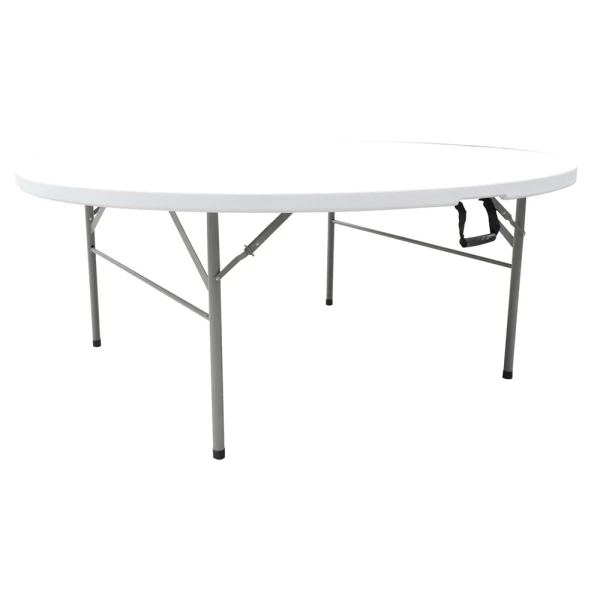 Fofo Centre Fold Round Plastic Folding Table 4Ft -122Cm