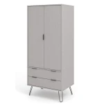 Augustine Grey 2 Door 2 Drawer Wardrobe