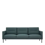 Vickie 3 Seater Sofa - Dark Green Black Legs