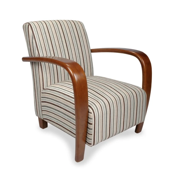 Frogmore Chenille Stripe Duck Egg Armchair