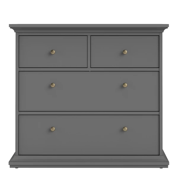 Chest Of 4 Drawers In Matt Grey