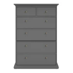 Chest Of 6 Drawers In Matt Grey