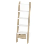 Solo Leaning Bookcase 1 Drawer In White Oak