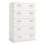 Chest Of 5 Drawers In White