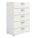 Peepo Chest Of 5 Drawers In White