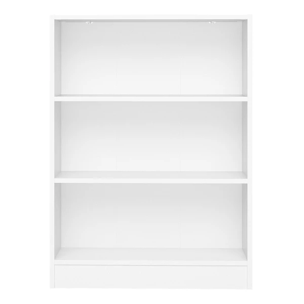 Duday Low Wide Bookcase (2 Shelves) In White