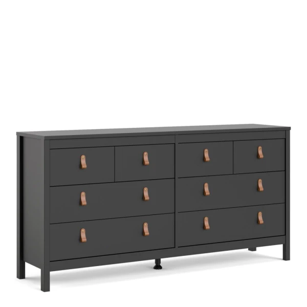 Bartikan Double Dresser 4+4 Drawers in Matt Black