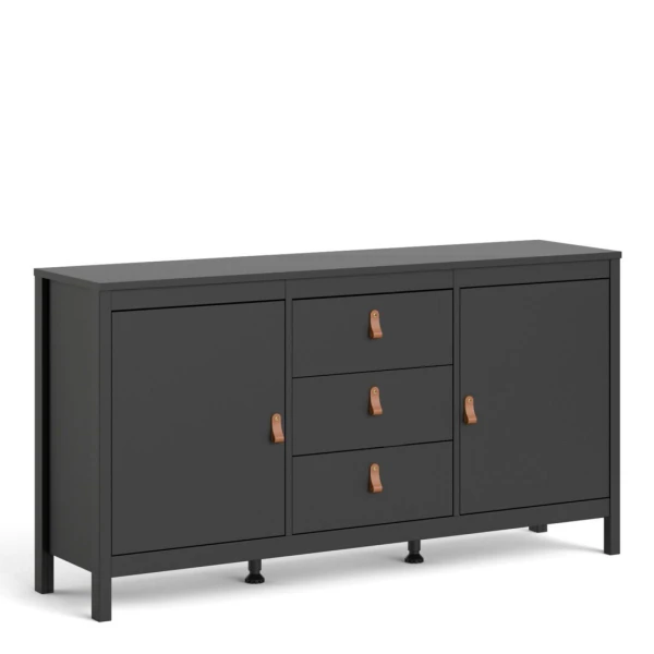 Bartikan Sideboard 2 Doors + 3 Drawers in Matt Black