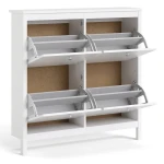 Tarid Shoe Cabinet 4 Compartments In White - Image 2