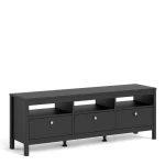 Tarid Tv-Unit 3 Drawers In Matt Black