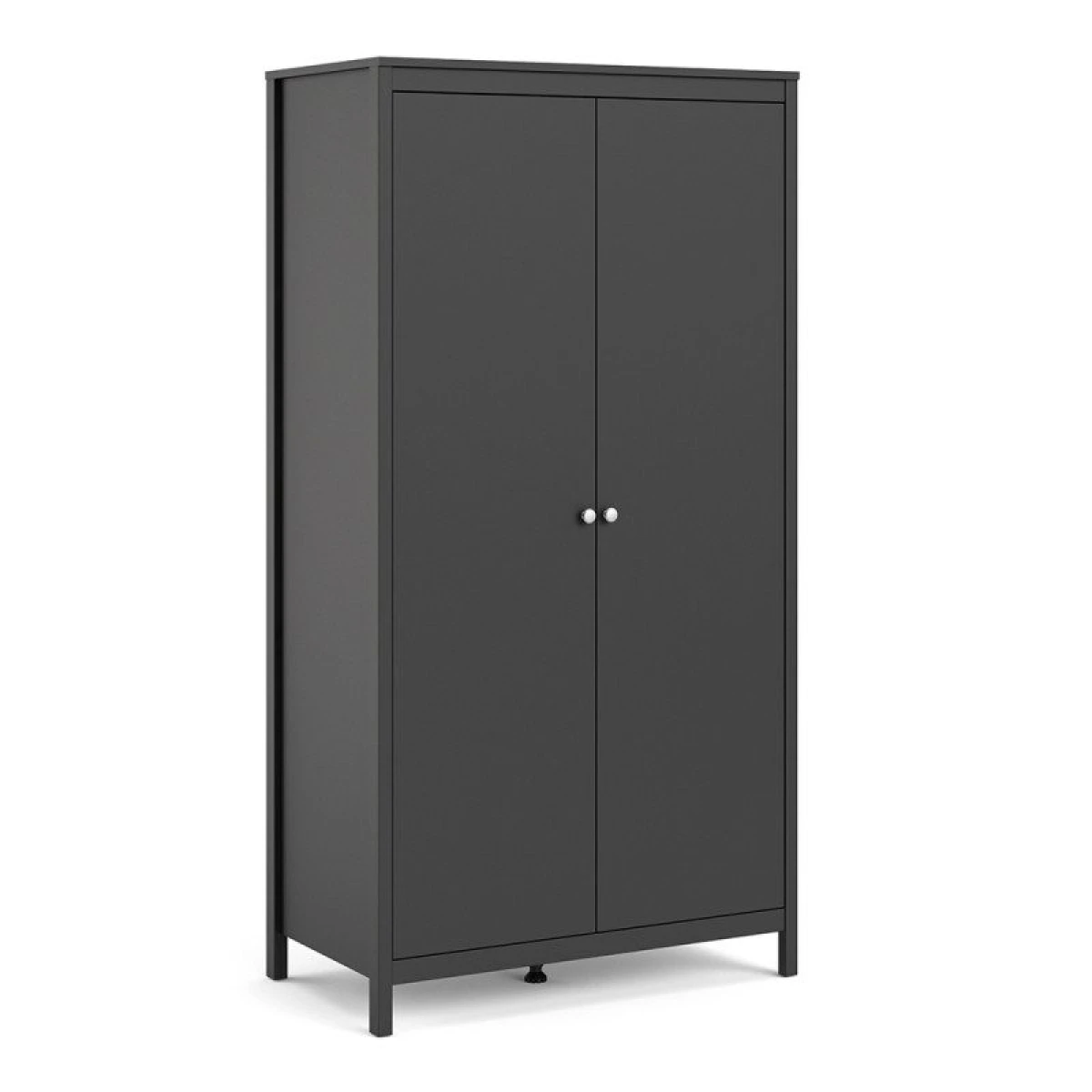 Tarid Wardrobe With 2 Doors In Matt Black