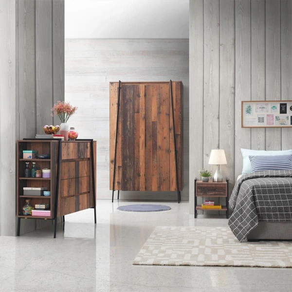 Natubry 3 Piece Bedroom Set 4 Drawers Natubry Oak