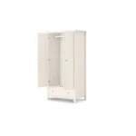 Marine 2 Door Combination Wardrobe - Surf White - Image 2