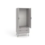Augustine Grey 2 Door 2 Drawer Wardrobe - Image 2