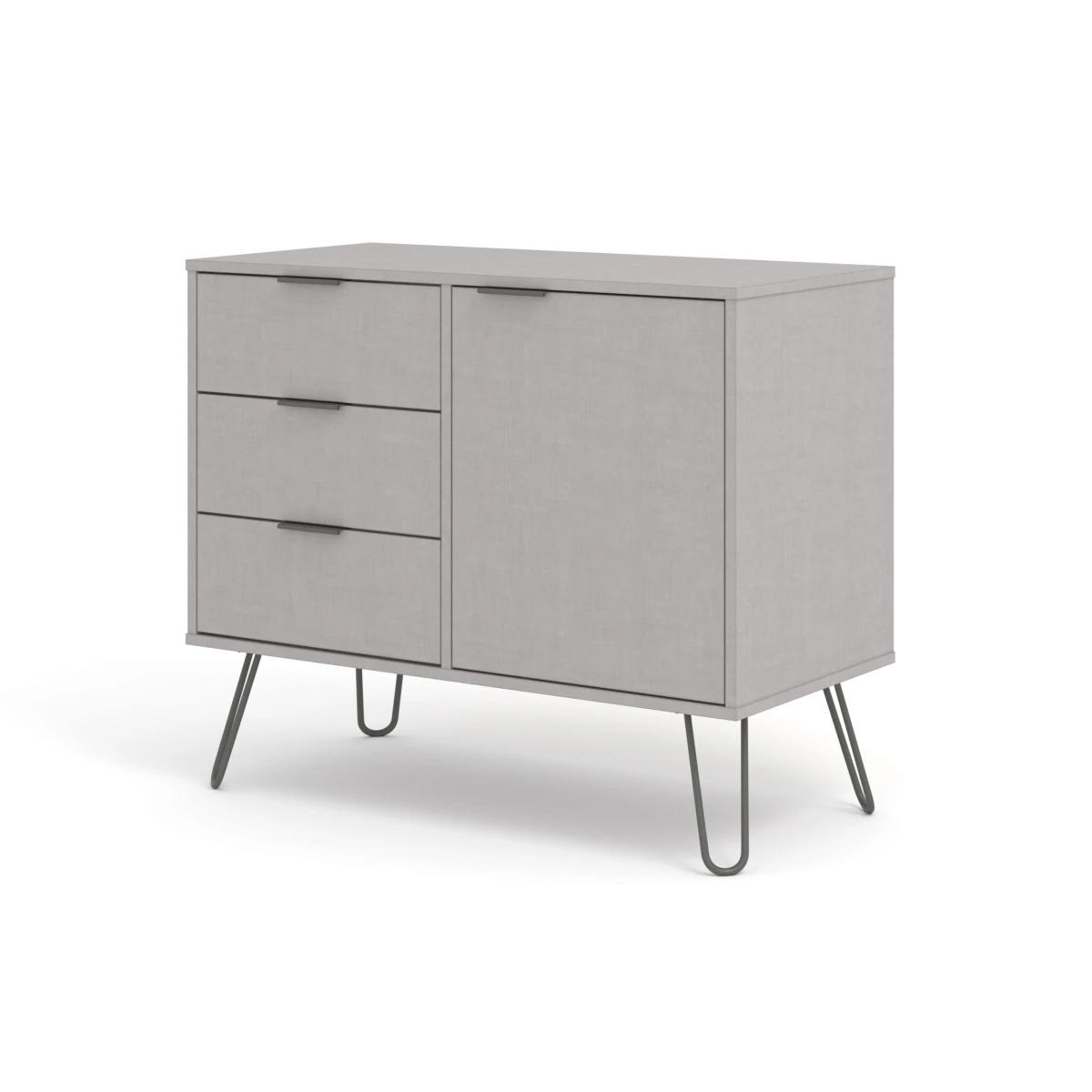 Augustine Grey Small Sideboard 1 Doors 3 Drawers