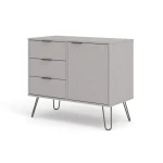 Augustine Grey Small Sideboard 1 Doors 3 Drawers