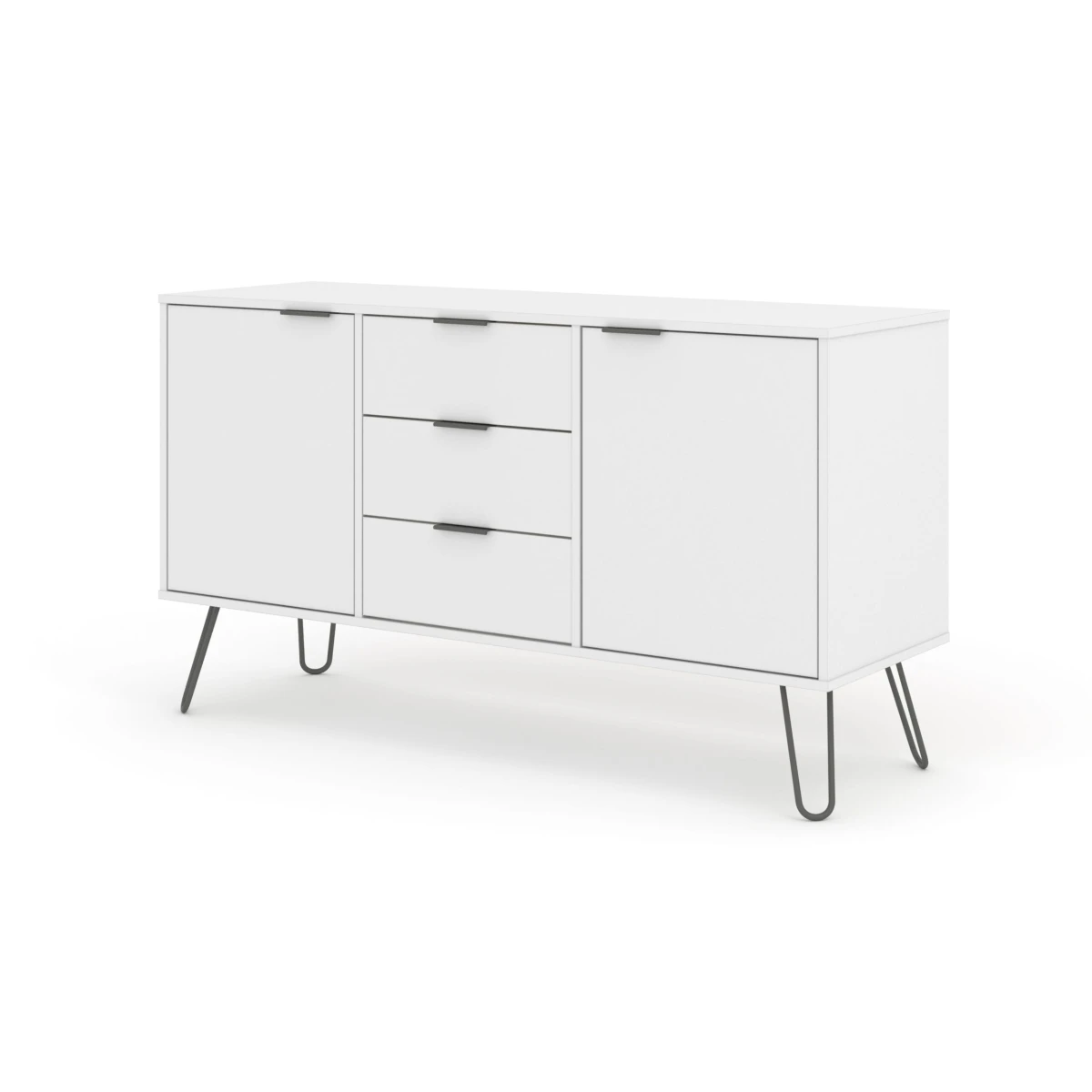 Augustine White Medium Sideboard 2 Doors 3 Drawers