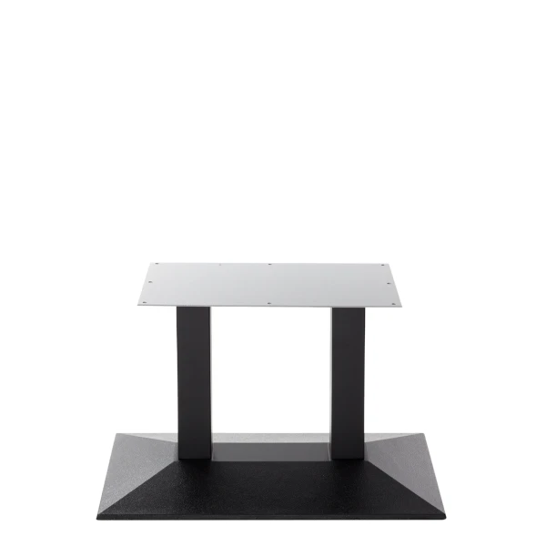 Black Cast Iron Pyramid Table Base - Twin - Coffee Height - 480 Mm