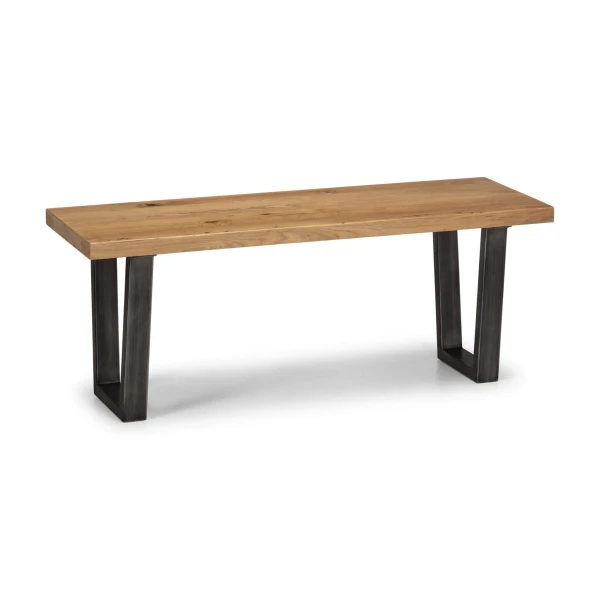 Orleans Oak/Gunmetal Bench