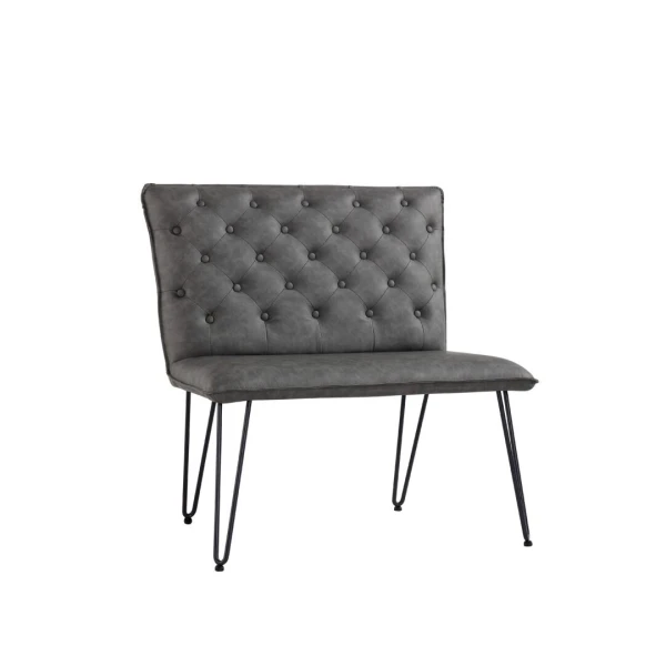 Ricker Grey Studded Back Bench