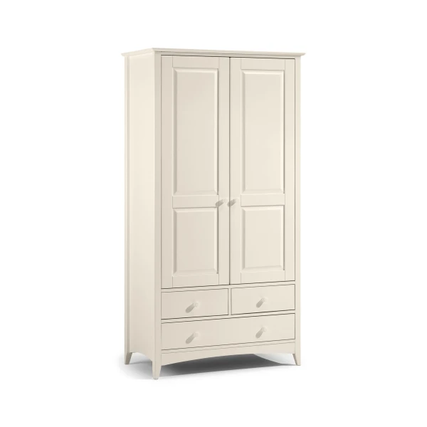 Gorgio Combination Wardrobe Stone White Lacquered