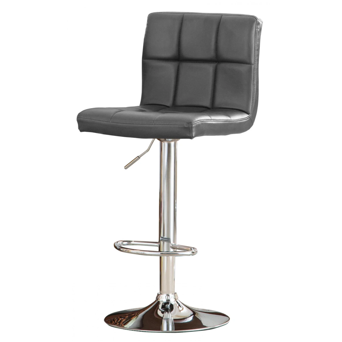 Subic Bar Stool PU Chrome & Grey (2's)