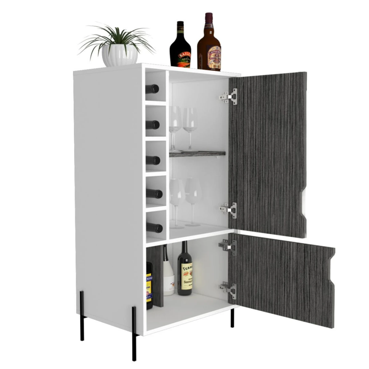 Trinks Drinks & Storage Bar Carbon Grey Effect - Image 2