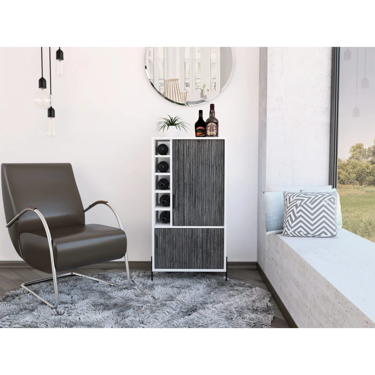 Trinks Drinks & Storage Bar Carbon Grey Effect - Image 3