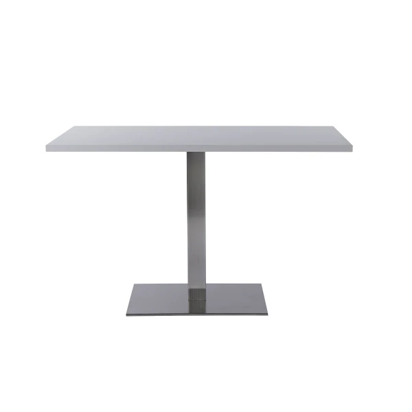 Daniella Brushed Single Pedestal Rectangular Table Base Laminate Tops