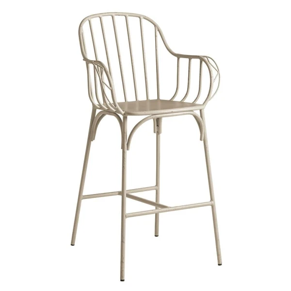 Dover Bar Stool - Alu Frame White