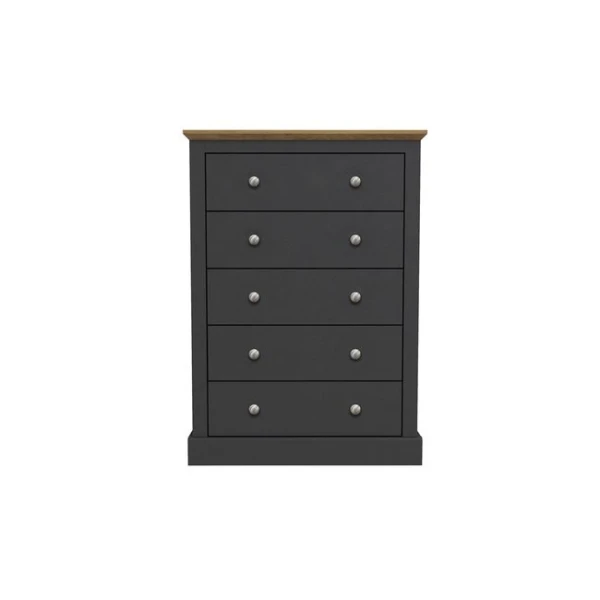 Kent 5 Drawer Chest Charcoal