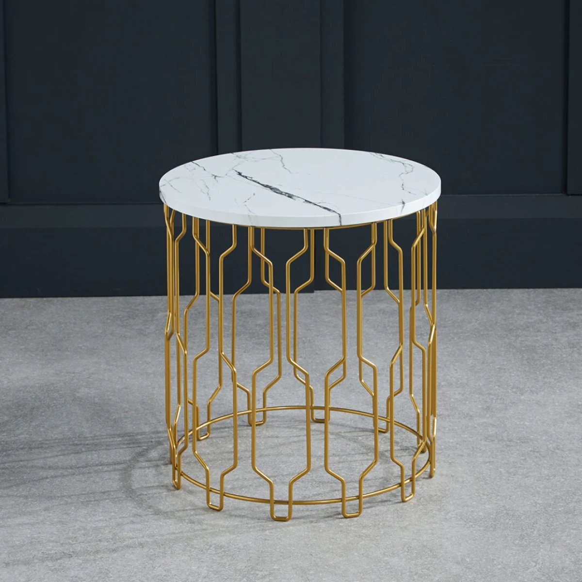 Taste End Table White Marble