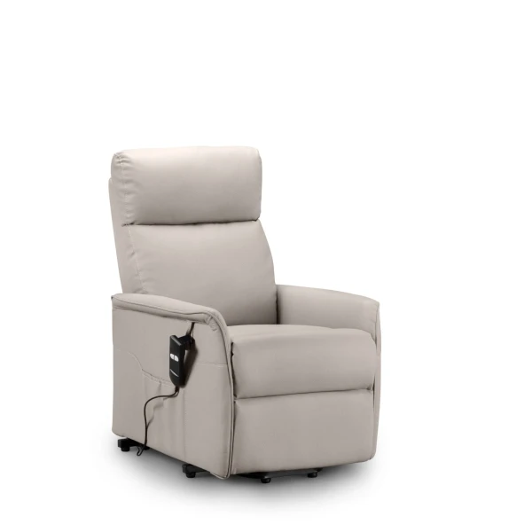 Elena Rise & Recline Chair Pebble Faux Leather