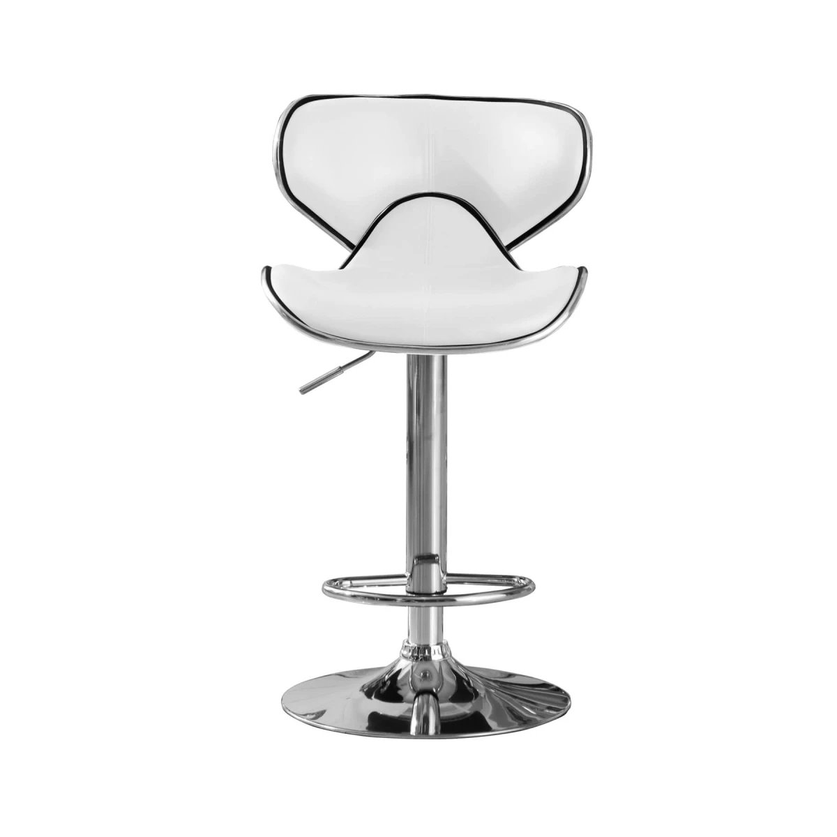 Polsode Bar Stool PU Chrome & White (2s)