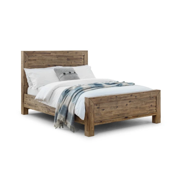 Compton Bed Solid Acacia Oak Finish