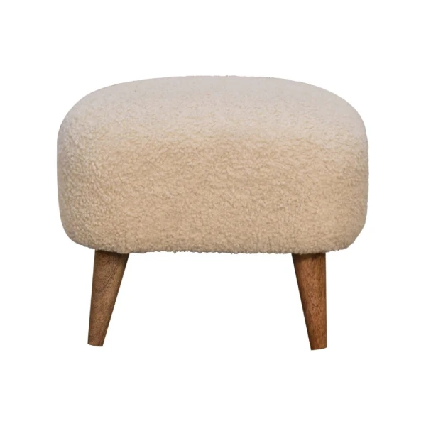 Boucia Cream Square Footstool