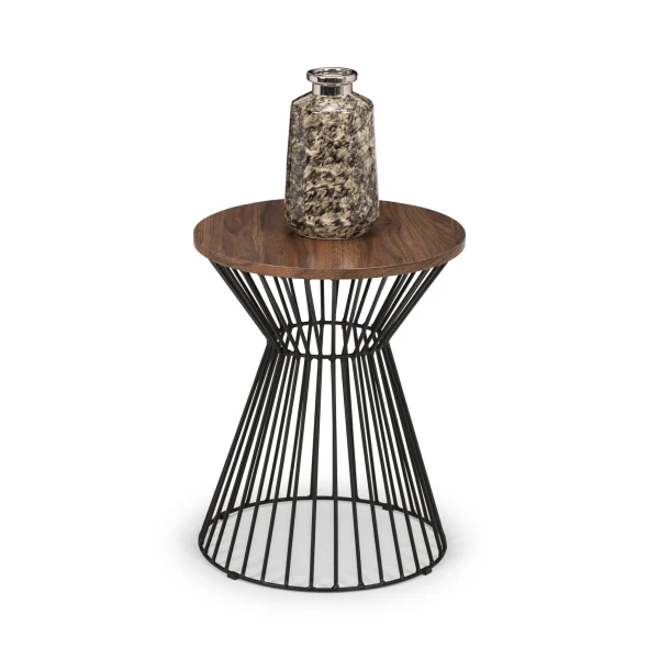 Manhattan Round Wire Lamp Table - Walnut