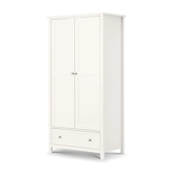 Marine 2 Door Combination Wardrobe - Surf White