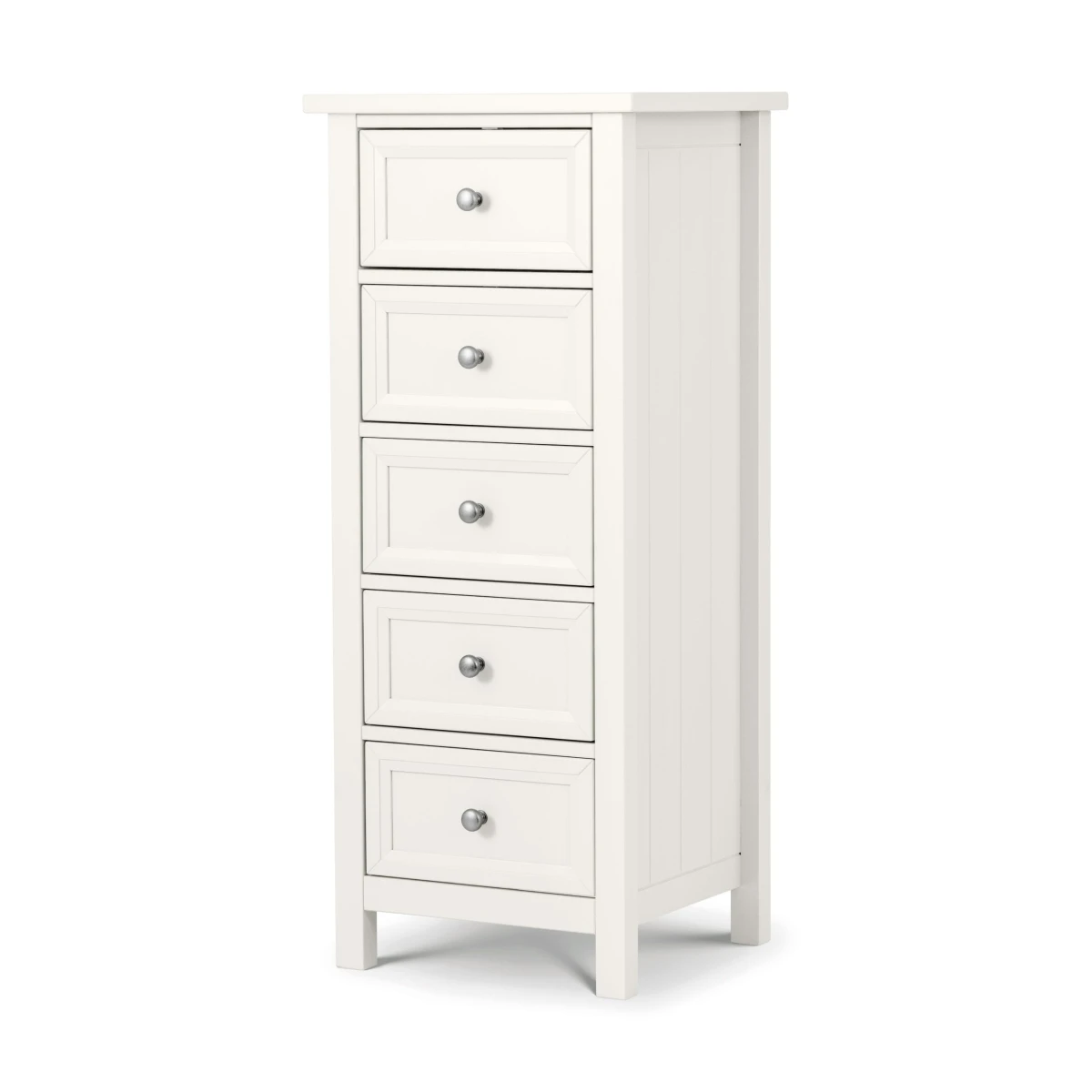 Marine 5 Drawer Tall Chest - Surf White