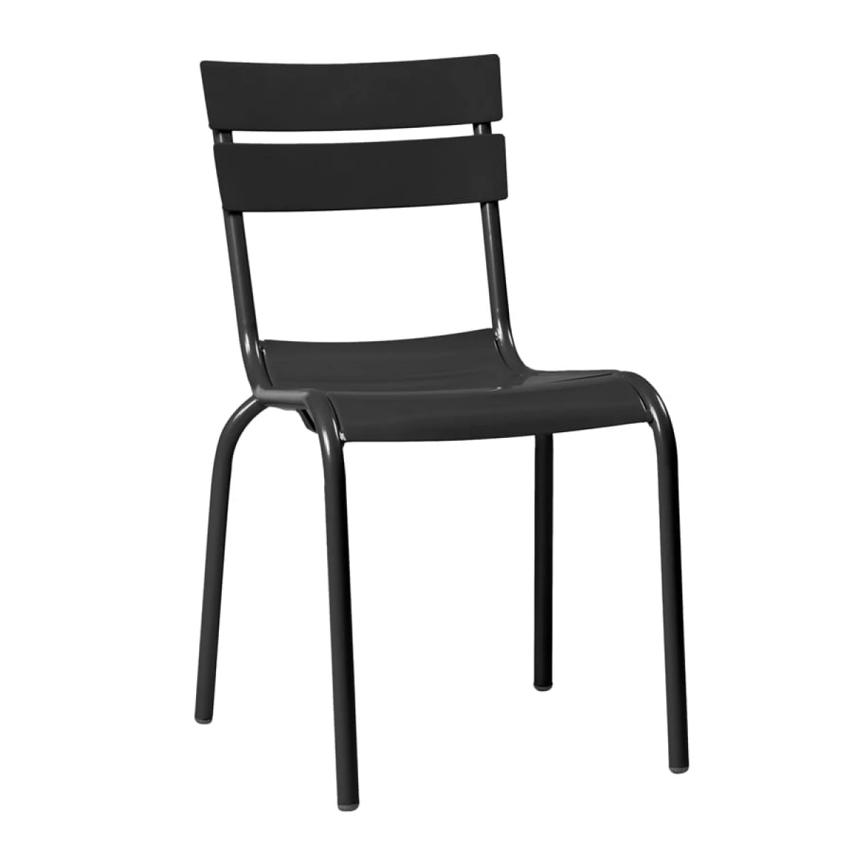 Manalo Stacking Alu Outdoor Side Chair - Black