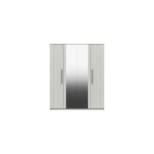 Sinata Two Door Gloss Wardrobe - White Gloss